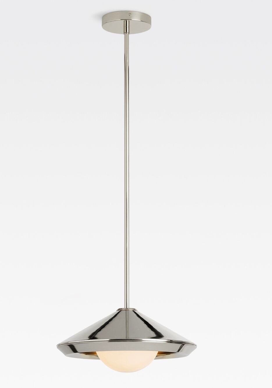 Rejuvenation Andra 14" Width polished Nickel Ceiling Pendant Light 31”